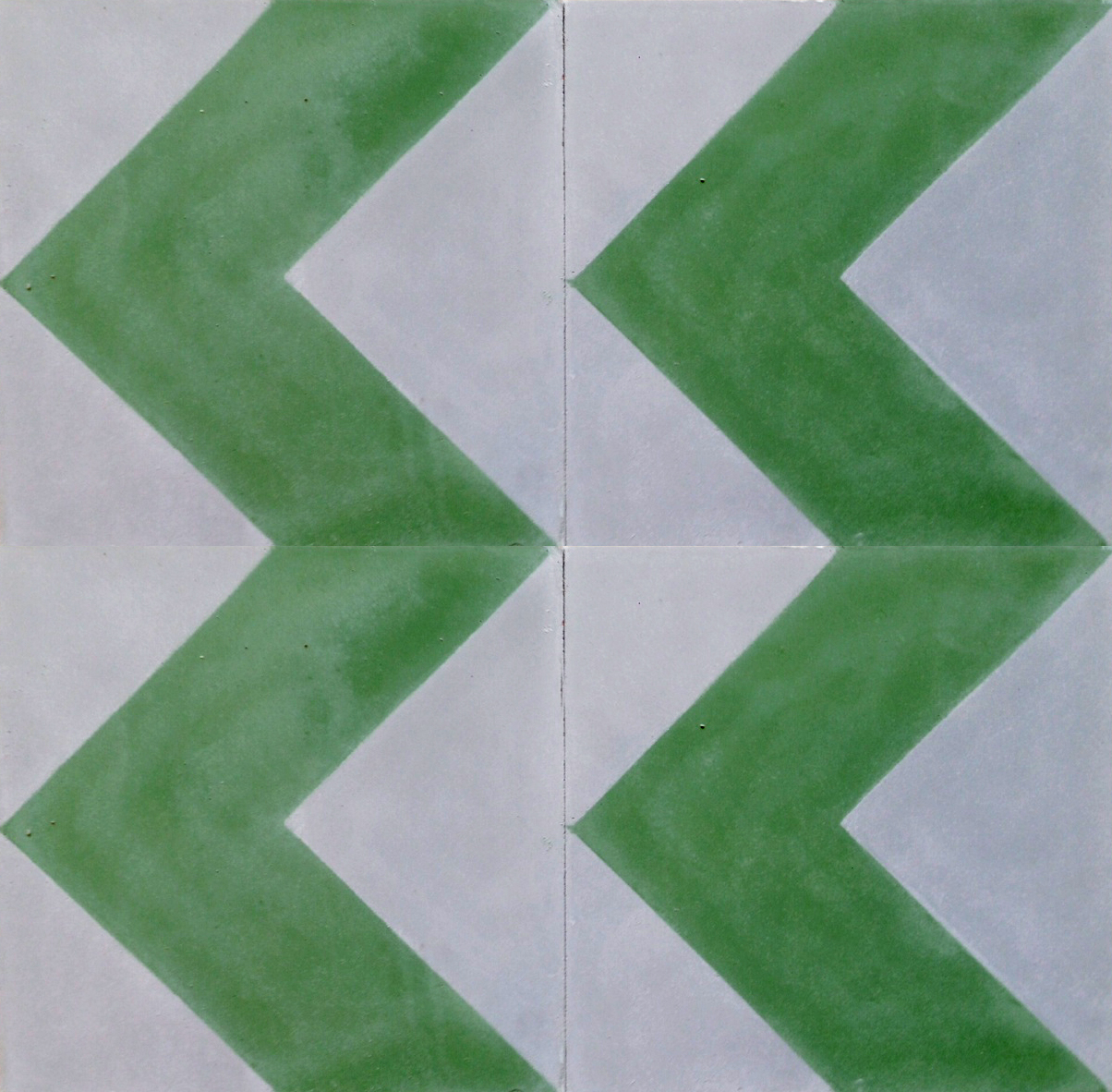 Chevron Green Encaustic Cement Tile 20cm*20cm*1.5cm